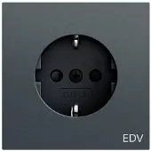 Gira Steckdose 1-fach anthrazit Unterputz mit BS EDV IP20 446173
