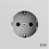 Gira Steckdose 1-fach grau matt Unterputz mit BS EDV IP20 446176