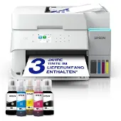 Epson EcoTank ET-3956, Tintenstrahl, Farbdruck, 4800 x 1200 DPI, A4, Direktdruck, Weiß