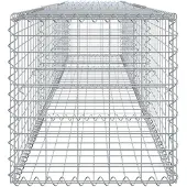vidaXL Gabionenkorb mit Deckel 400x50x50 cm Verzinktes Eisen