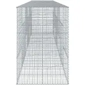 vidaXL Gabione mit Deckel 600x100x150 cm Verzinktes Eisen