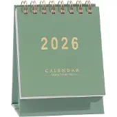 OEM Famanu Tischkalender 2026-2027 - Kompakte, stehende Klappkalender - Grün
