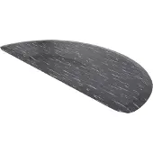 StarTech.com Salon-Matte, halbrunde Bodenmatte für Friseurstuhl, dicke Anti-Ermüdungsmatte, schwarz