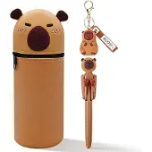 Merkloos Federmäppchen 2-in-1, Silikon, beige, für Schule