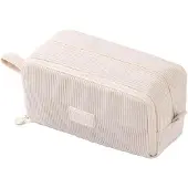Merkloos Federmäschchen Kord, 3 Fächer, Griff, beige, für Schule