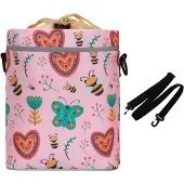 Merkloos Fahrradtasche für Kinder, abnehmbarer Schultergurt, bunt, inklusive Aufbewahrungstasche