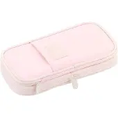 Merkloos Pencil Case, rosa, Faltfunktion, große Kapazität, für Schule