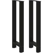 vidaXL Bartischbeine Schwarz 2 Stk. 50x(100-101) cm Stahl