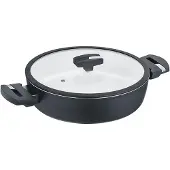 Berndes Servierpfanne mit Glasdeckel Induktion Enduro Balance Berndes Schwarz