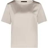 Betty Barclay Schlupfbluse "Schlupfbluse mit Rundhalsausschnitt", Damen, Gr. 42, beige, Blusen Schlupfbluse