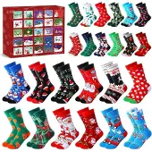 Sonstiges Adventskalender Socken 24 Paar Baumwolle Weihnachtskalender Kuschelsocken Damen Herren Universalgröße