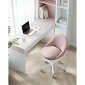 Songmics Homeoffice Stuhl, Drehstuhl, Schreibtischstuhl, rosa