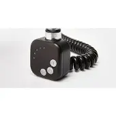 P.M.H. Heizstab PMH HT2 mit Thermostat und verdrilltem Kabel, 300 W, Schwarz seidenmatt RAL 9017