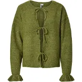 Pieces Pcsally Rüschen Strickjacke | Grün | XS