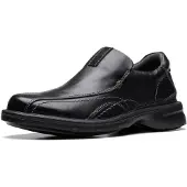 Clarks Herren-Slipper Gessler Step, Schwarz, Leder, Größe 44 EU