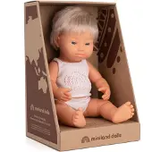 Miniland Rubio Down-syndrom Babypuppe 38 Cm Beige Beige One Size