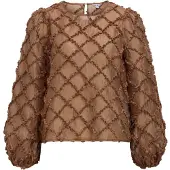 Object Strukturmuster Bluse Braun 42