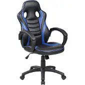 Rocada Ergoline 913-3, Gepolsterter, ausgestopfter Sitz, Gepolsterte Rückenlehne, Schwarz, Blau, Schwarz, Blau, Kunstleder, Technopolymer, Kunstleder, Technopolymer
