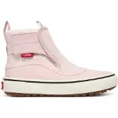 Vans - Warme hohe Schuhe - Slip-On HI Terrain V Insulated Pink/Checkerboard Pink aus Leder - Kindergröße 34 - Rosa