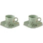 Easy life Espresso Tassen Mintgrün Porzellan 120ml 2 Stk.