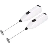 OEM Elektrischer Milchaufschäumer - Stab-Schneebesen - 2 Stück - Weiß