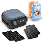 Tefal 2-in-1-Sandwichmaker "SW8674 Snack Collection", 700 W, Antihaftbeschichtung, austauschbare Plattensets, inkl. Rezeptbuch