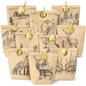 Dripio Adventskalender 2025, 24 Tüten zum Befüllen, schwarz, Cozy Winter