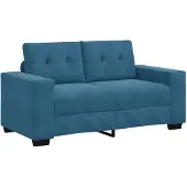 vidaXL Sofa 2 Stk. Blau Samt