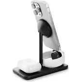 TwelveSouth Induktions-Ladegerät HiRise 3 Deluxe 3-in-1 Qi2 TS-2423 Schwarz