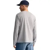 Gant Longsleeve "Longsleeve REGULAR SHIELD LONG SLEEVE 1er Pack", Herren, Gr. L, grau, Obermaterial: 100% Baumwolle CO., Shirts Longsleeve