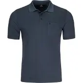 Ragman Poloshirt "Poloshirt Softknit-Polo", Herren, Gr. XL, blau, Obermaterial: 70% Baumwolle CO. 30% Polyester PES., Shirts Poloshirt