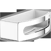 Keuco ELEGANCE Duschablage, verdeckte Befestigung, 11658010000, Farbe: verchromt / weiß