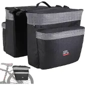 Unyqoos Gepäckträgertasche 30 L – wasserabweisende Fahrradtasche aus 600D Oxford mit PVC-Schicht, Hecktasche für Gepäckträger ≤12 cm, E-Bike, reflektierend