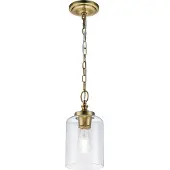 Elstead Lighting Hounslow Zeitgenössische Aufhängung Stahl Messing Brüniert Glas 1 Licht E27