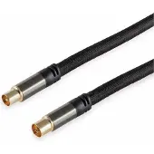Black Cotton Antennenanschlusskabel, 1,0 m, schwarz