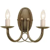 Elstead Lighting Elstead Minster Wandleuchte E14 2-fach Schwarz, Gold, UK