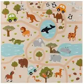 TT Home Kinderzimmerteppich Teppich Junge Mädchen Kinderteppich Baby Rutschfest Strasse