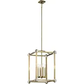 Kichler Elstead Cayden Hängeleuchte E14 4-fach 66cm Naturmessing
