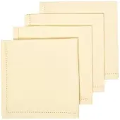 Homescapes STOFFSERVIETTEN 4er-Set creme 45/45 cm, 100% Baumwolle