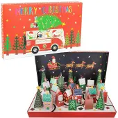 Idena Adventskalender Weihnachtsdorf zum Selbstbefüllen 54x34x5cm