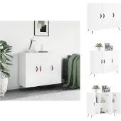 vidaXL Sideboard Weiß 90x34x80 cm Holzwerkstoff