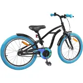 vidaXL Kinderfahrrad 18 Zoll für 5-7 Jahre alt Schwarz