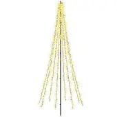 vidaXL LED-Weihnachtsbaum 235 cm 1000 LEDs Warmes Weiß Stahl Schwarz 42053569