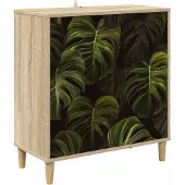 vidaXL Sideboard ELBURG Sonoma 69 x 33 x 75 cm Holzwerkstoff