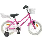 vidaXL Kinderfahrrad 14 Zoll für 3-5 Jahre alt Dunkelrosa