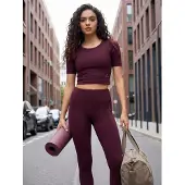 Tommy Life Damen Baumwoll Slim-Fit Aktives Set