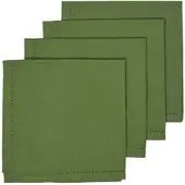 Homescapes STOFFSERVIETTEN 4er-Set olivgrün 45/45 cm, 100% Baumwolle