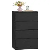 Vasagle Kommode mit 4 Schubladen, Kommodenschrank, Schubladenschrank, Wäschekomm
