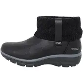 SKECHERS Winterboots "EASY GOING-", Damen, Gr. 37, Warmfutter, schwarz, Lederimitat, Textil, Schuhe Winterboots, Winterstiefelette, Boots mit Strickeinsatz am Schaft, Topseller