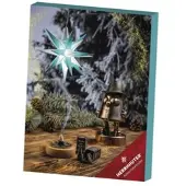 Herrnhuter 82026 Adventskalender 2026 A1b ø 13cm, türkis/weiß + Aufbewahrungskarton